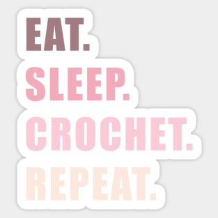 eat sleep crochet repeat | funny christmas gift for crocheter Sticker